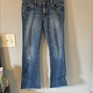 Seven7 Blue Flare Wide Leg Jeans
